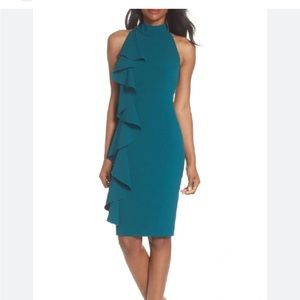 Eliza J Ruffle Sheath Dress - 10